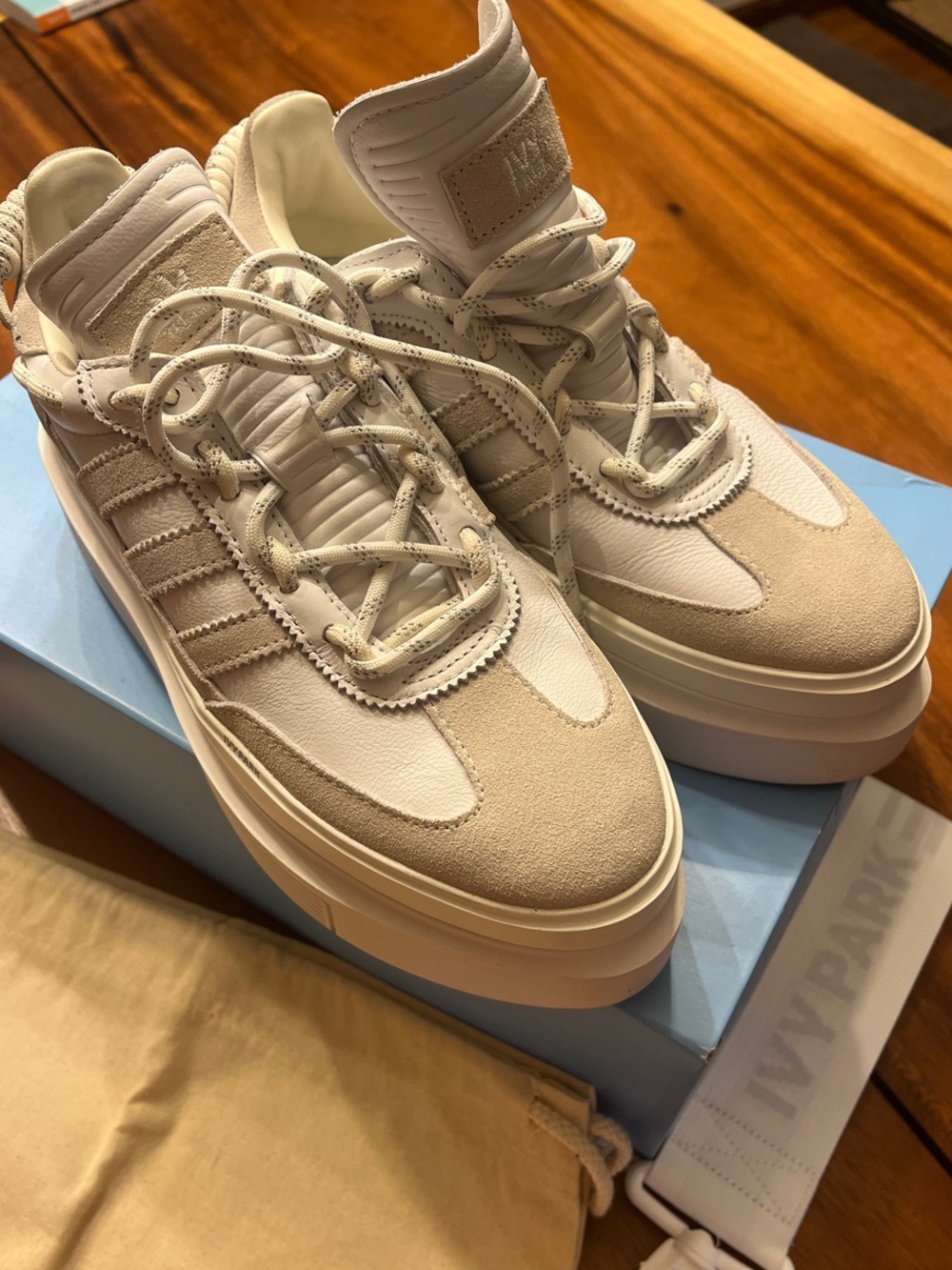 adidas Women's Cream & White Platform Low-Top Sneakers